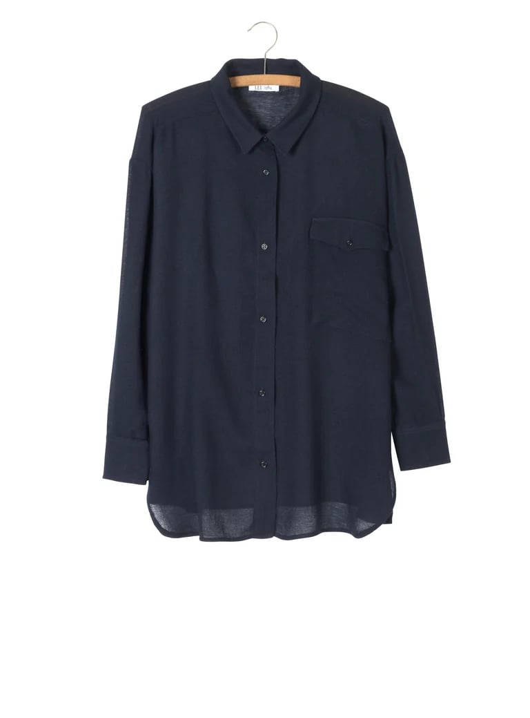 Image of Chemise oversized gaze laine PAUL navy 130€ -60%