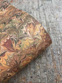 Image 3 of *NEW* PRINTED Marbled Paper - 'Autumn Bouquet'