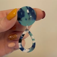 Blue/Teal Marble Dangles (sizes 0g-3/4)