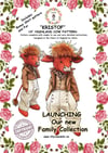 KRISTOF THE HIGHLAND COW 14 INCH SEWING PATTERN, WITH FUR AND FULL INSTRUCTIONS UK MADE