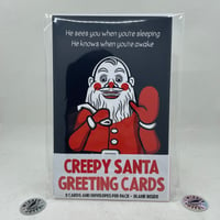 Creepy Santa Greeting Card 2 Pack