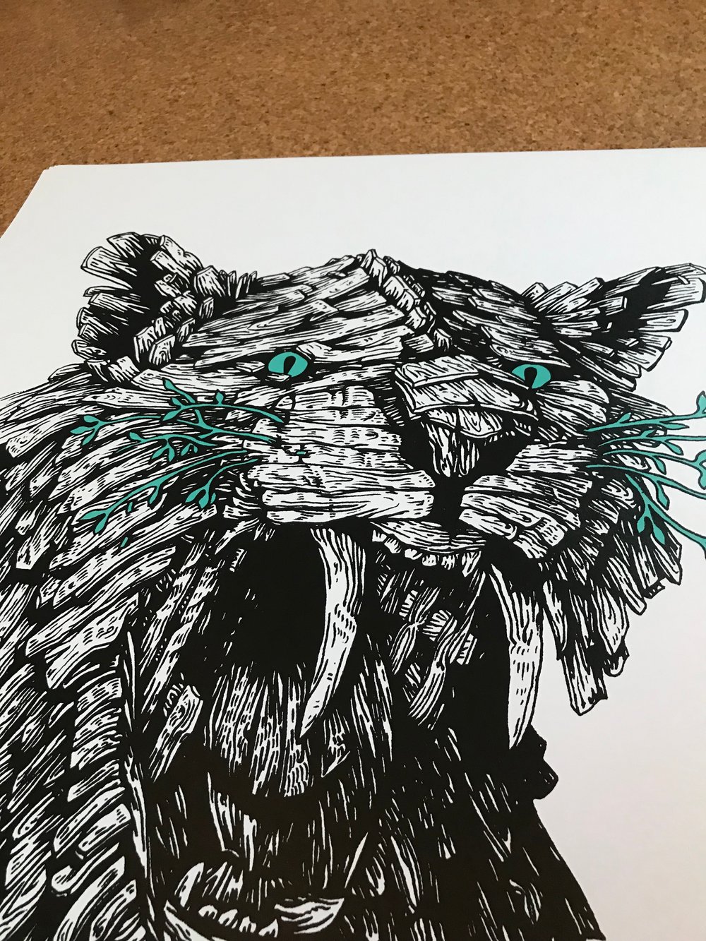 WOODEN CAT - Screenprint misprints