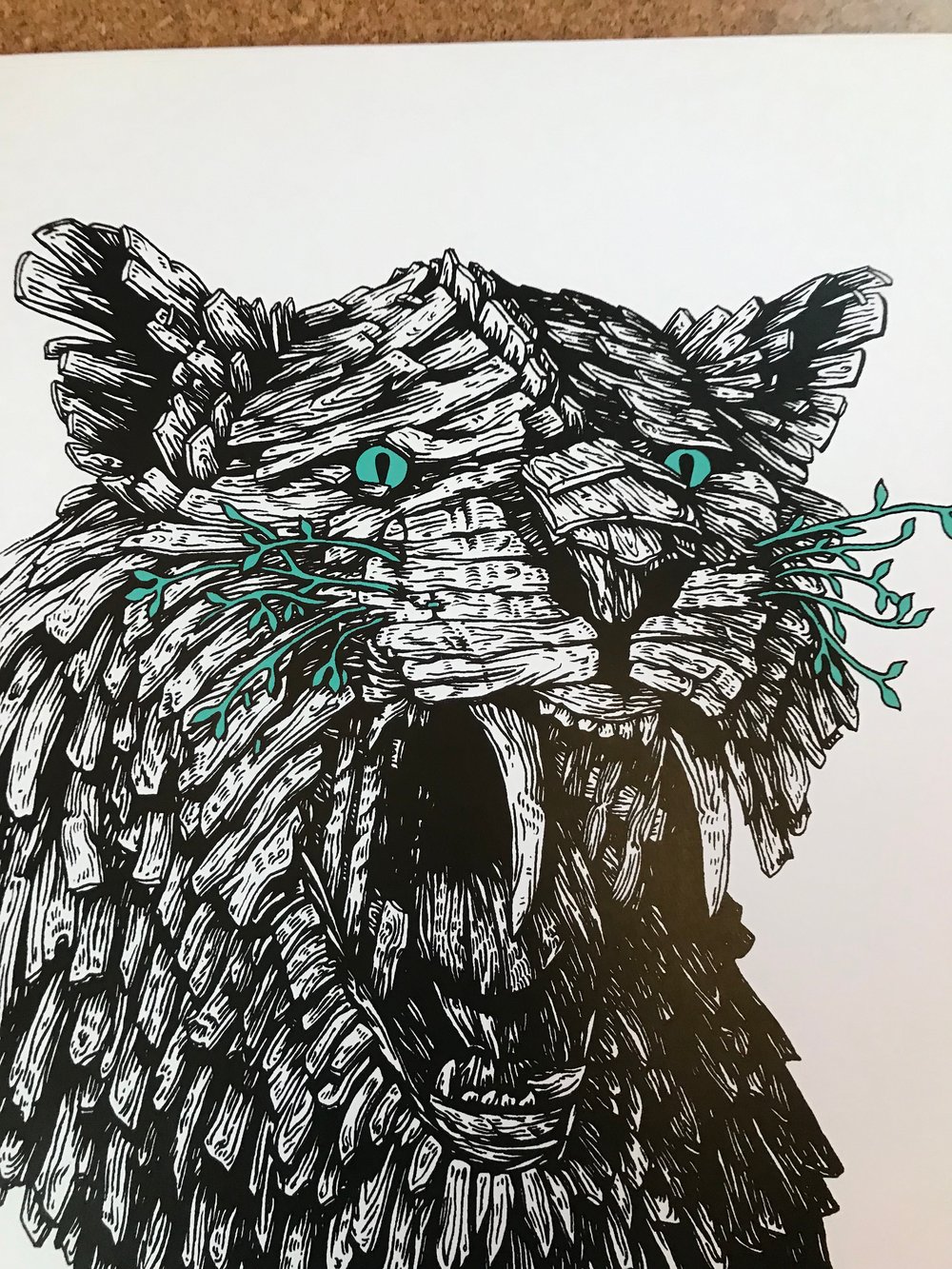 WOODEN CAT - Screenprint misprints