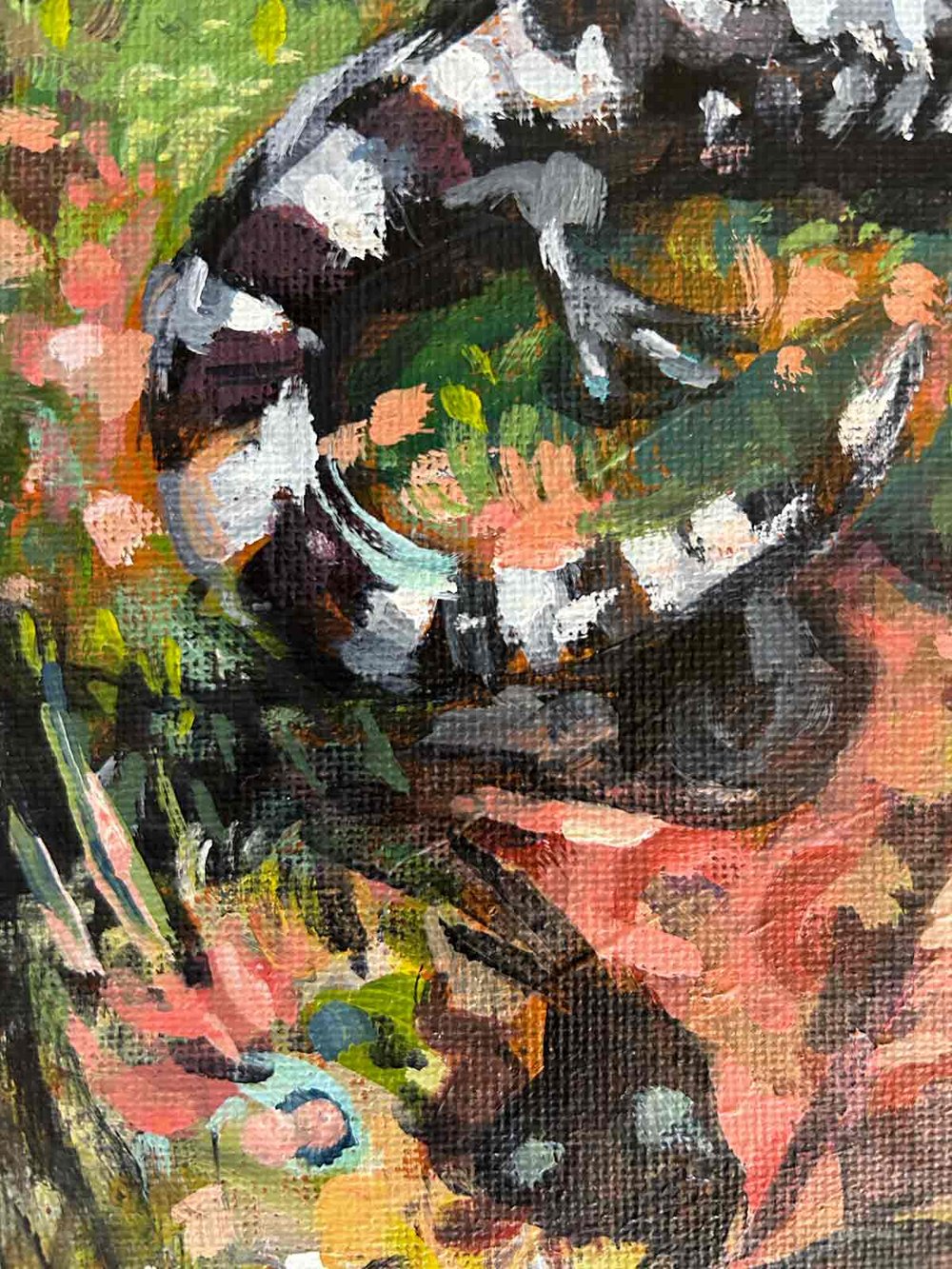 A Light Drizzle – Marbled Salamander painting