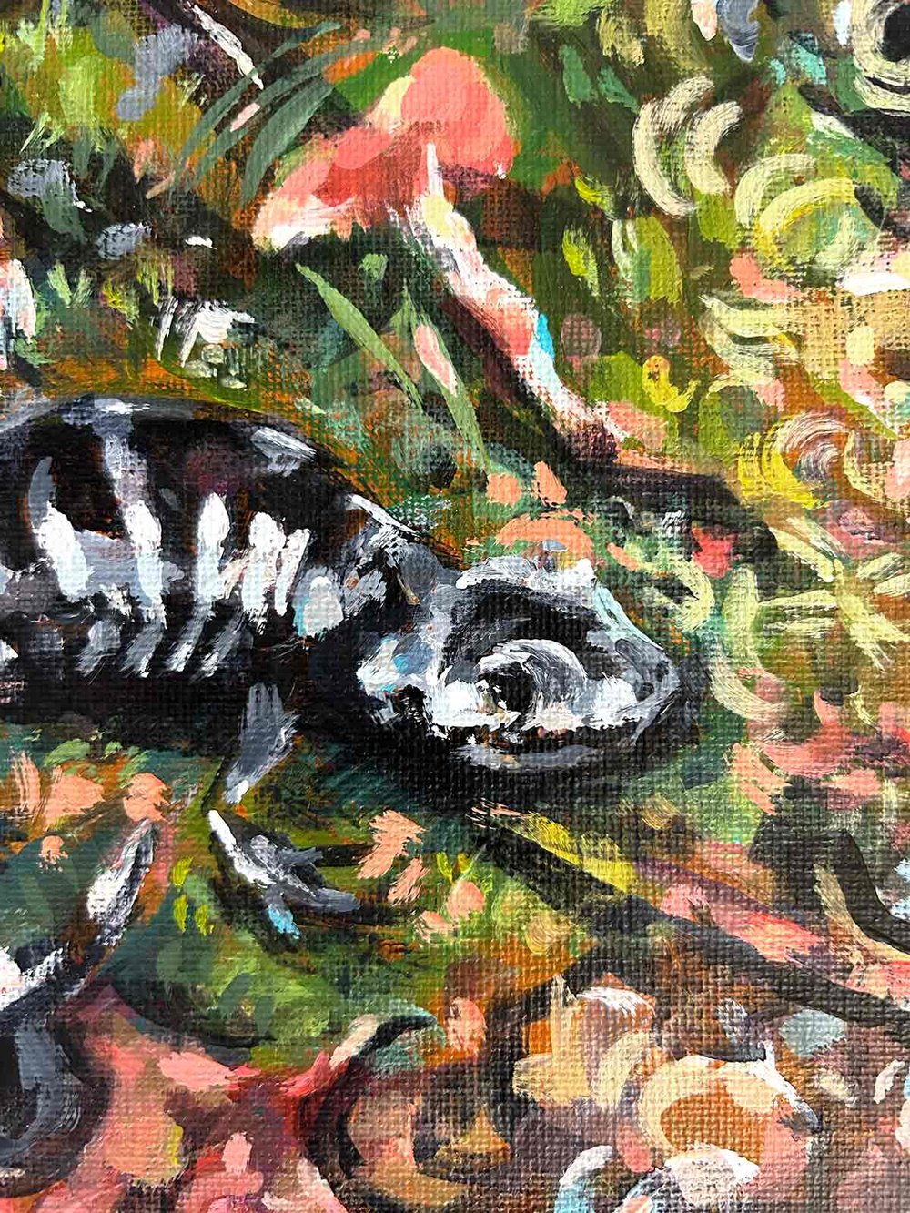 A Light Drizzle – Marbled Salamander painting