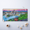 Steel City Sunset Neoprene Desk Mat