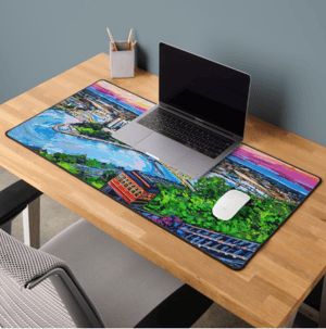Image of Steel City Sunset Neoprene Desk Mat