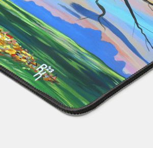 Image of Swan Song Splendor Neoprene Desk Mat