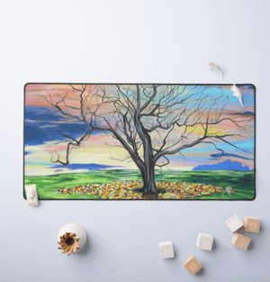 Image of Swan Song Splendor Neoprene Desk Mat