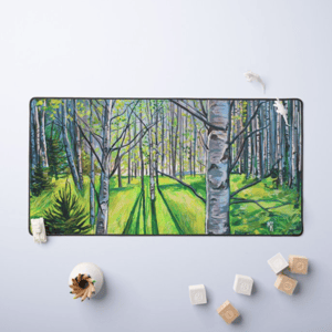 Image of Light On White Birch Neoprene Desk Mat