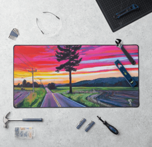 Image of Sunset On Lyona Road Neoprene Desk Mat