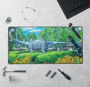 Image of Dippy The Dinosaur Neoprene Desk Mat