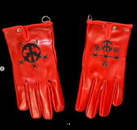 DEATH / TRAITORS Barbed Wire Faux Leather Gloves
