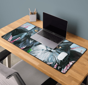 Image of Cat Eyes Neoprene Desk Mat