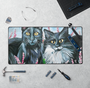Image of Cat Eyes Neoprene Desk Mat