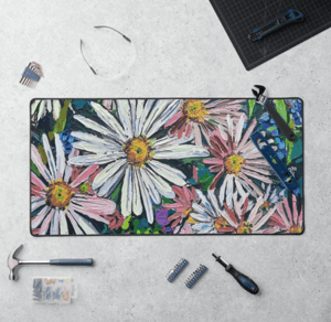 Image of Evelyn's Flowers Neoprene Desk Mat