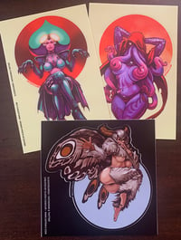 Image 1 of October 2023 Monster-girl vinyl stickers!