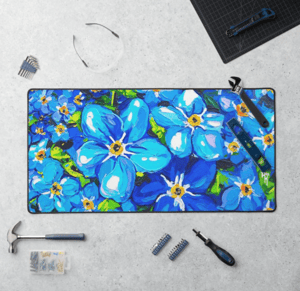 Image of Forget Me Not Neoprene Desk Mat