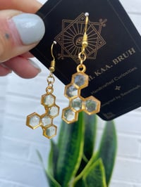 Image 2 of HONEYCOMB EARRINGS