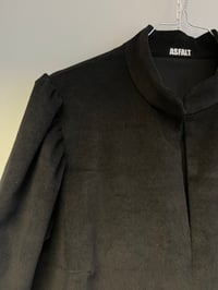 Image 3 of Ella kjole i sort fløjl (xs-xxl)
