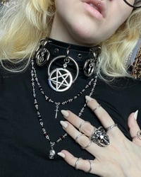 The Devils Due Choker Silver Ready to Ship