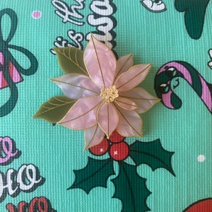 Image of Pepita's Poinsettia Brooch {Pale Pink}