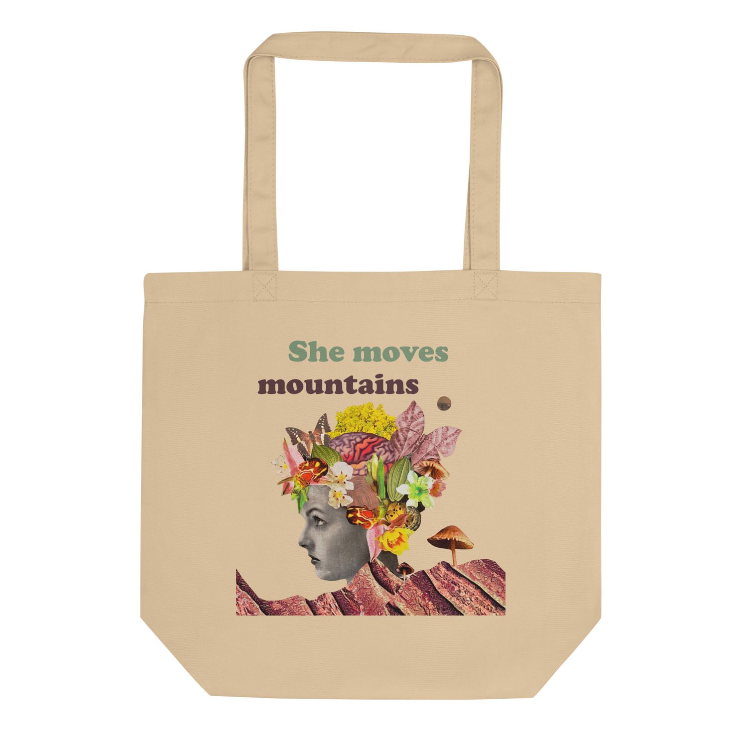 Image of She Moves Mountains - 100% Organic Cotton - Eco Tote Bag