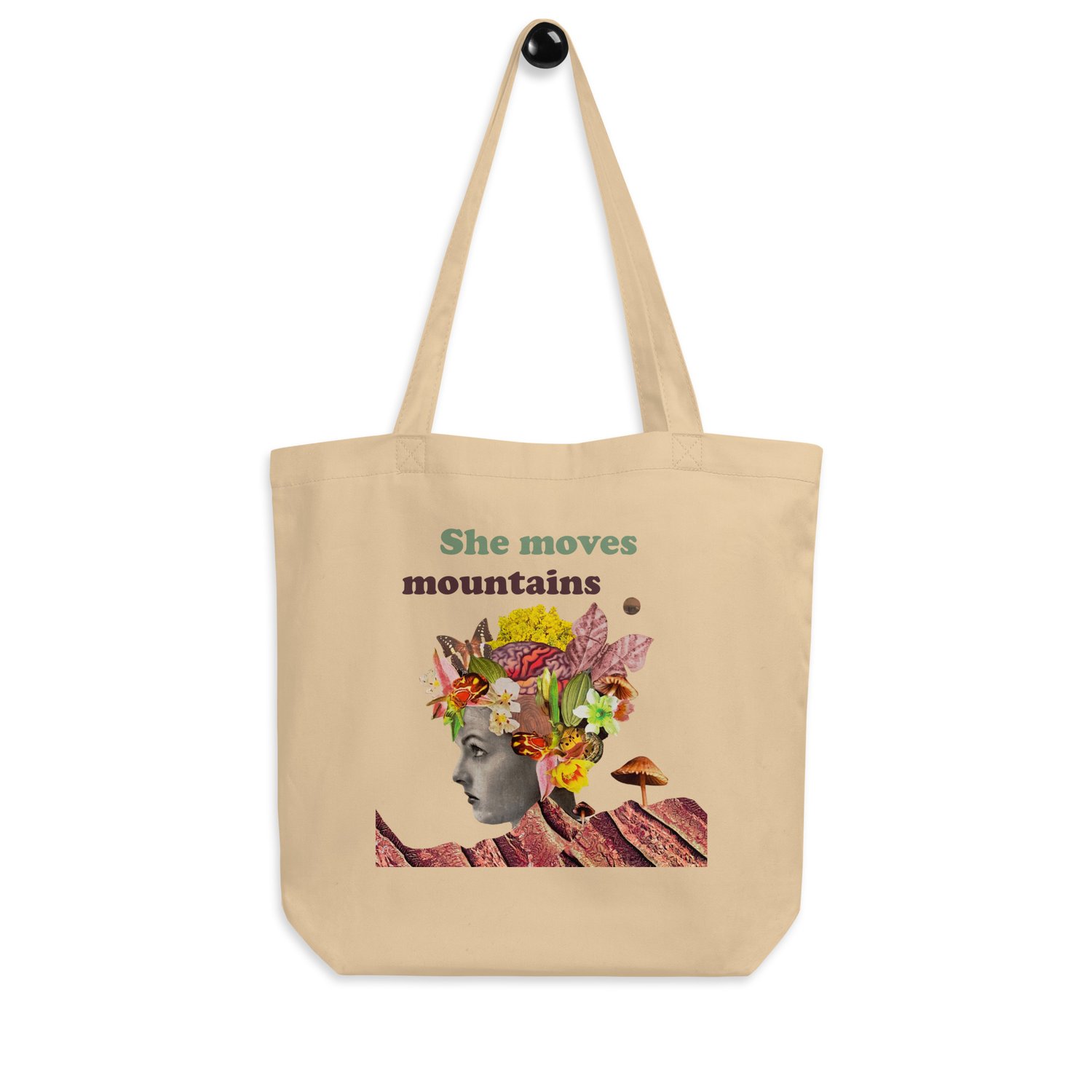 Image of She Moves Mountains - 100% Organic Cotton - Eco Tote Bag