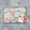 "Dazza Quotes" -  A6 Sticker Sheet