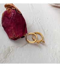 Image 3 of Gold Plated Zircon Earrings 