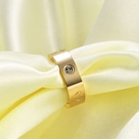 Image 2 of 18K Gold Plated Thick Stone Ring