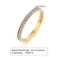 Image 2 of Gold Plated Rhinestone Ring