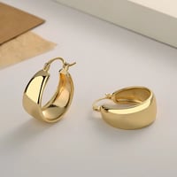 Image 2 of Gold Plated U Shape Earrings