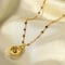 Image of  Gold Plated Stainless Steel Zircon Pendant Necklace