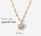 Image of  Gold Plated Stainless Steel Zircon Pendant Necklace