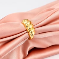 Image 2 of Croissant Copper Twist Ring