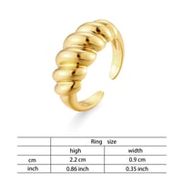 Image 3 of Croissant Copper Twist Ring