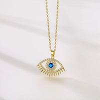 Image 2 of 18K Gold plated Evil Eye Necklace 