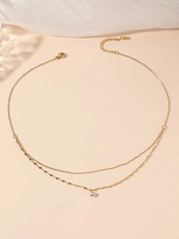 Image 2 of 18K Gold Plated Layered Necklace