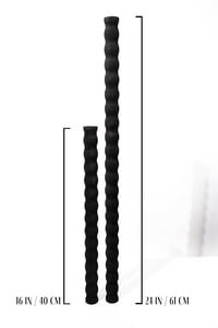Image 2 of Black - Extended Replacement Ski Pole Grips (24in)