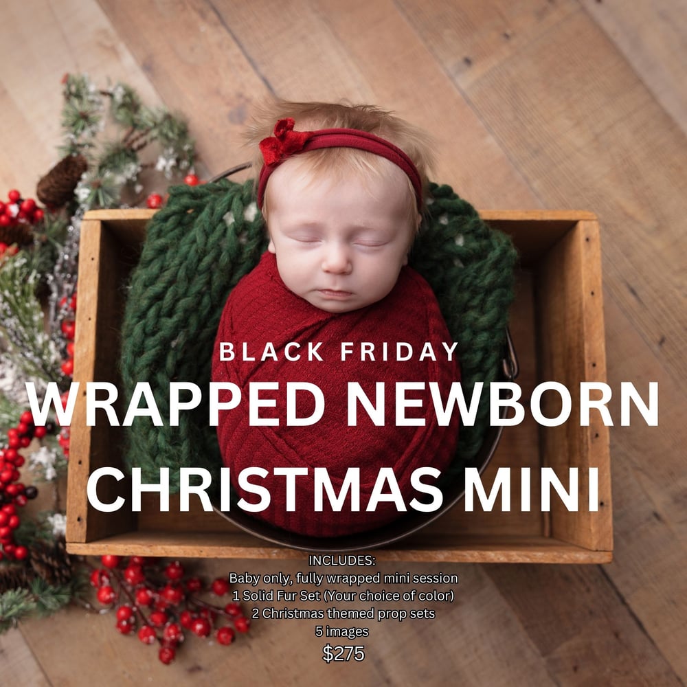 Image of BLACK FRIDAY- WRAPPED NEWBORN CHRISTMAS MINI SESSION