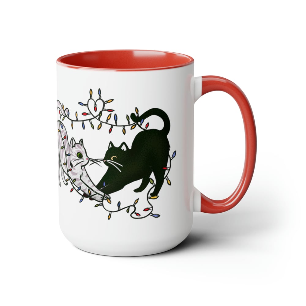 Image of FESTIVE & FEISTY KITTY MUG