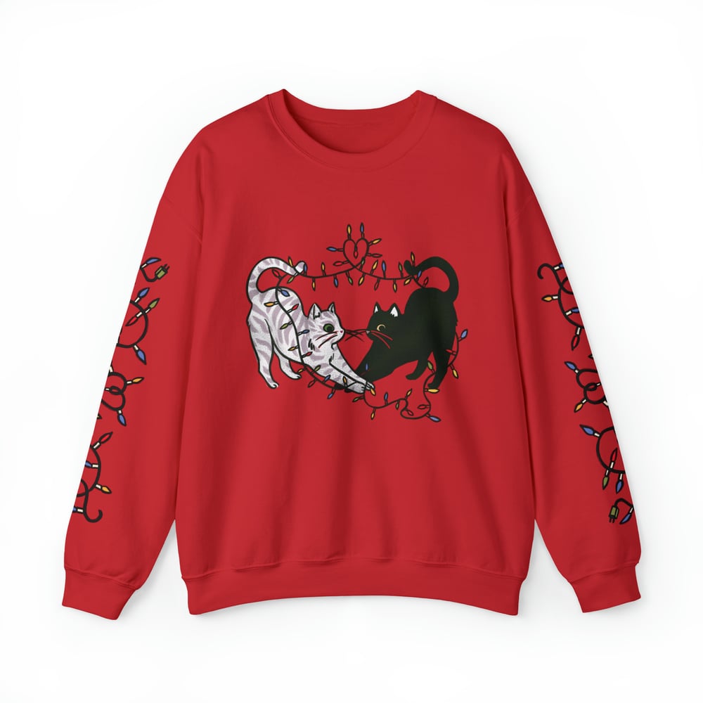 Image of FESTIVE KITTY CREWNECK 