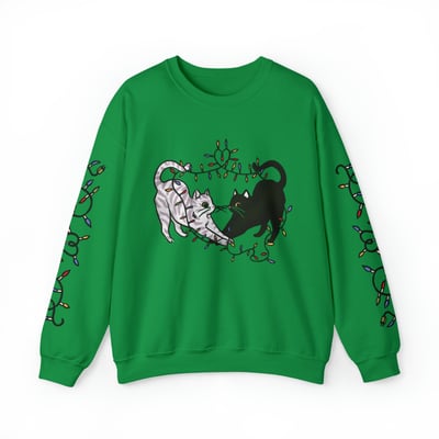 Image of FESTIVE KITTY CREWNECK 