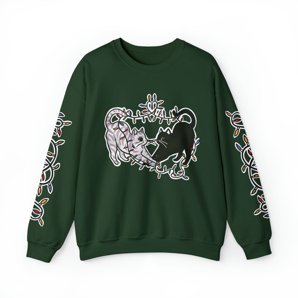 Image of FESTIVE KITTY CREWNECK 