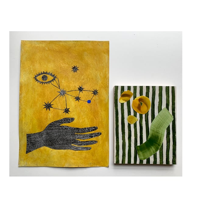 little blue planet ~ work on paper