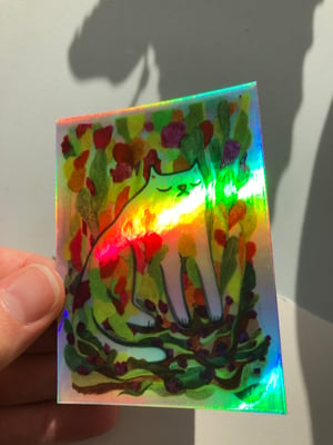 Image of Growing Cat Holo Sticker