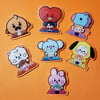 BT21 x Turning Red Acrylic Pins
