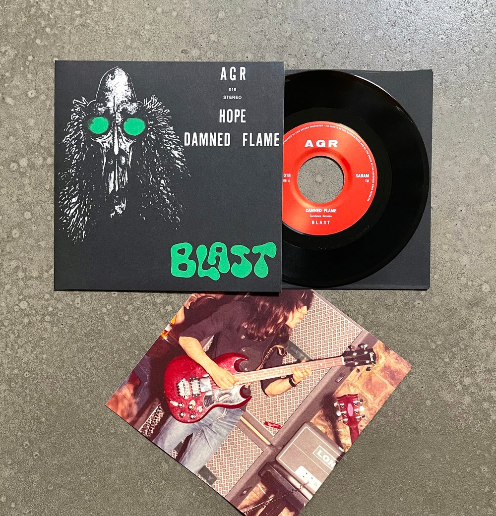 BLAST • 'DAMNED FLAME' •••7"••• PICTURE SLEEVE