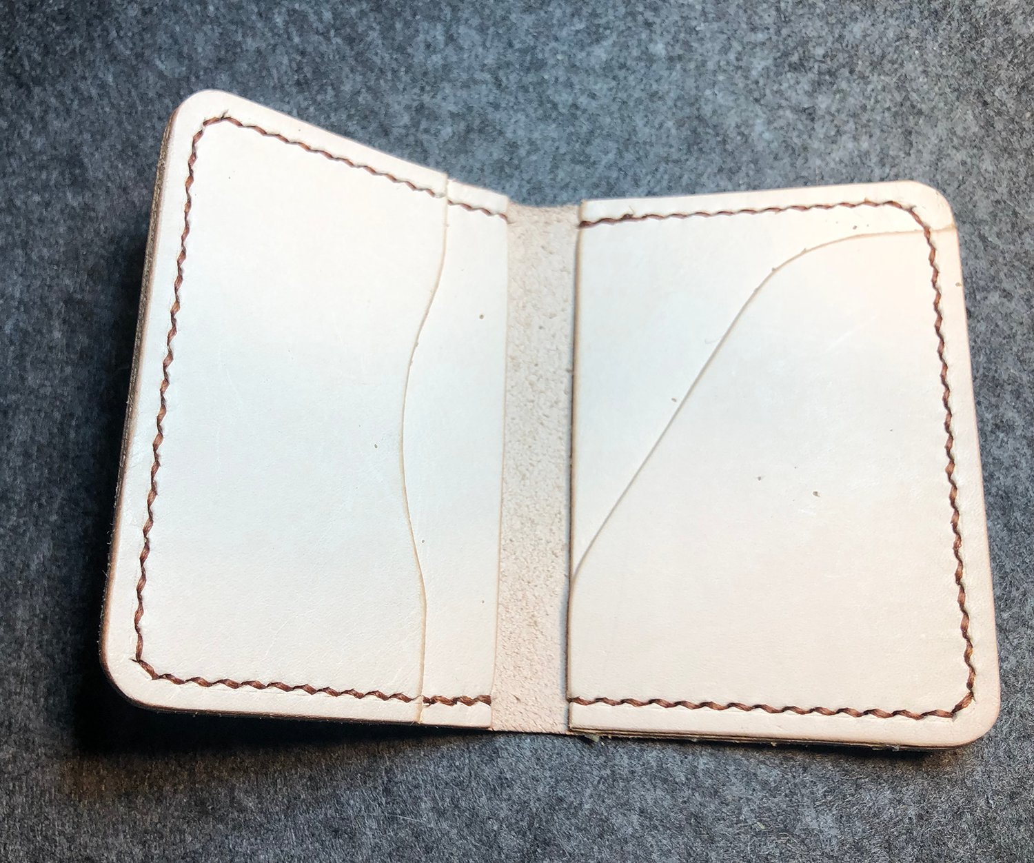 Image of Hand debossed leather card wallet